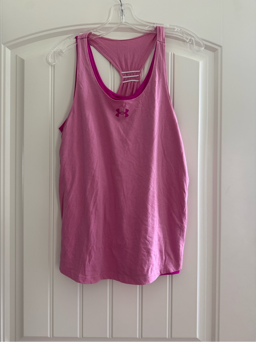 Under Armour Pink Layered Racerback Muscle Tank